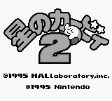 Hoshi no Kirby 2 title screen for GameBoy